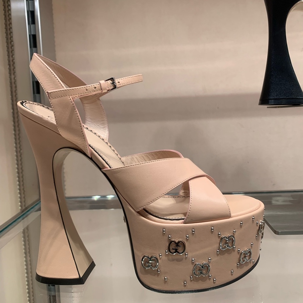 COPY - Gucci Janaya studded platform slide sandals Malaga size 39.5/9.5